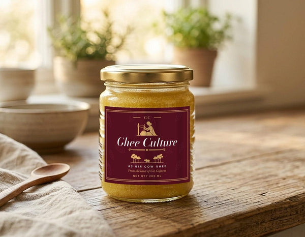 200 ml jar of Ghee Culture A2 Gir cow ghee